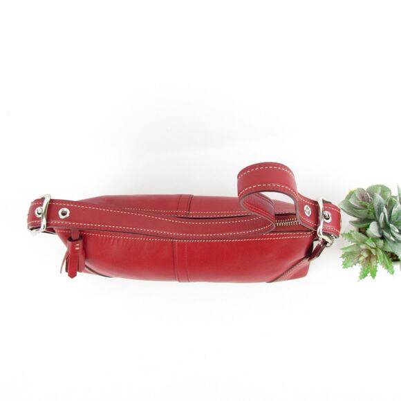 Coach Y2K Vintage Red Leather Baguette Bag - Picture 5 of 9